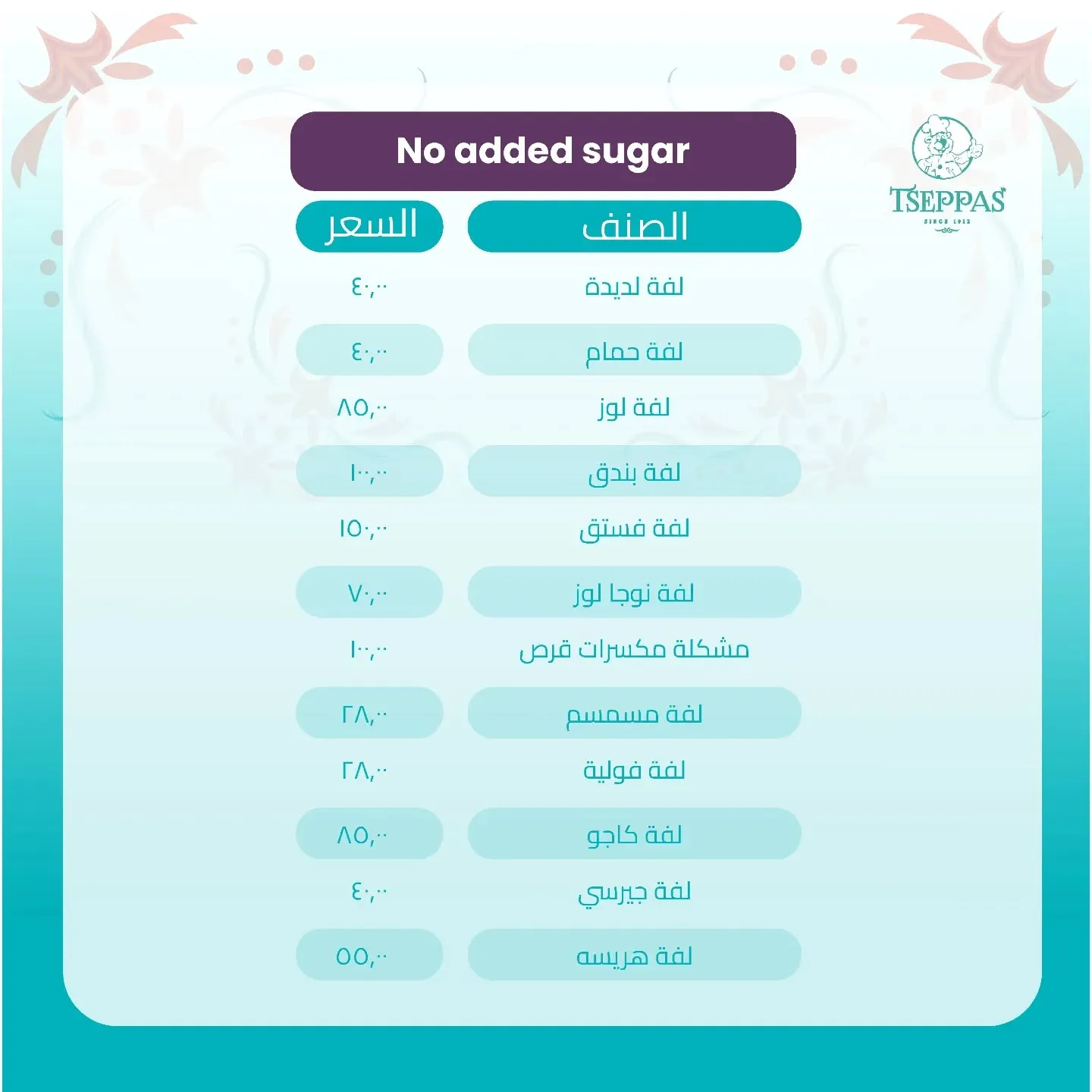 سعر علبة حلاوة المولد من تسيباس